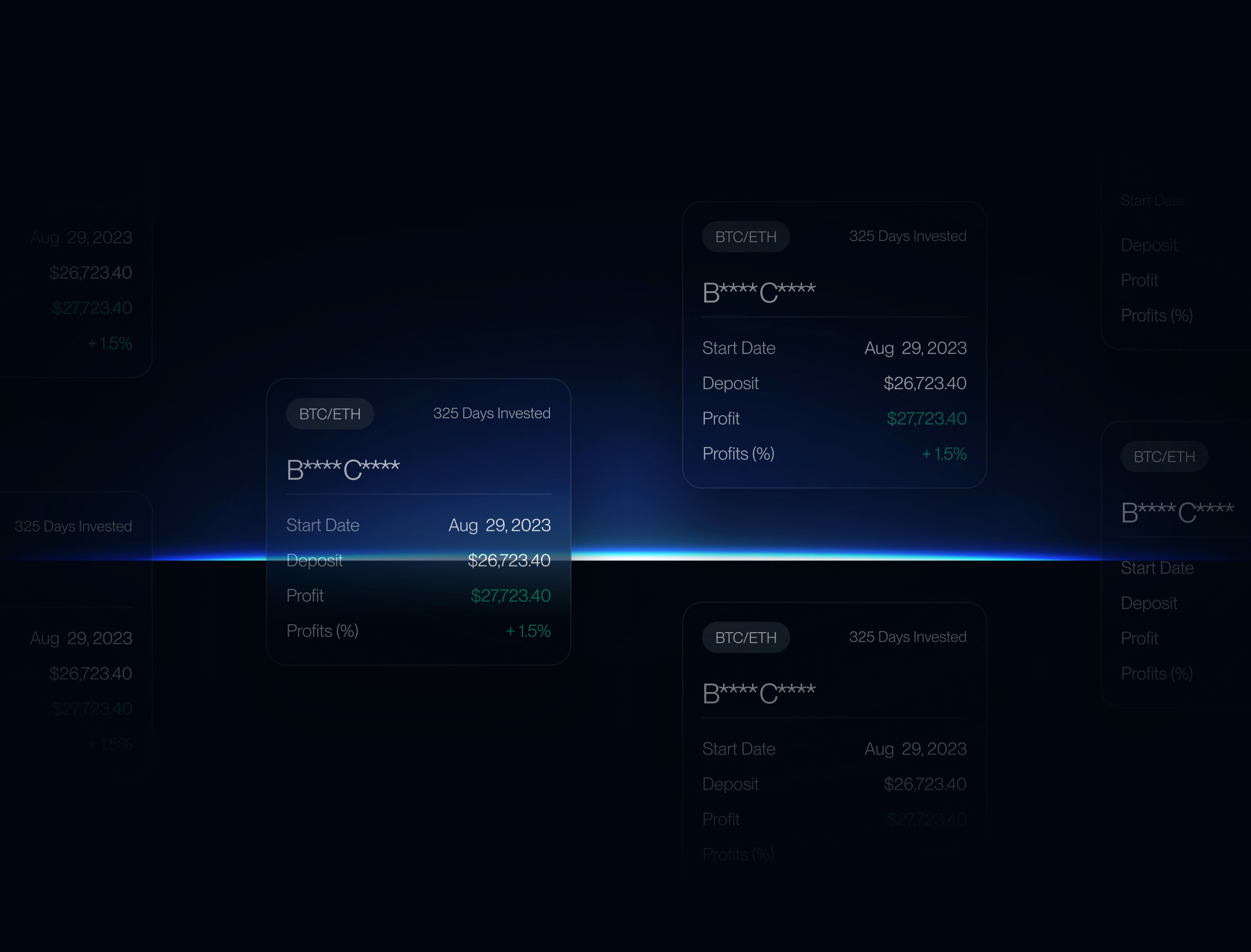 Copytrading — interface detail