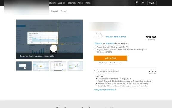 Pricing test — control
