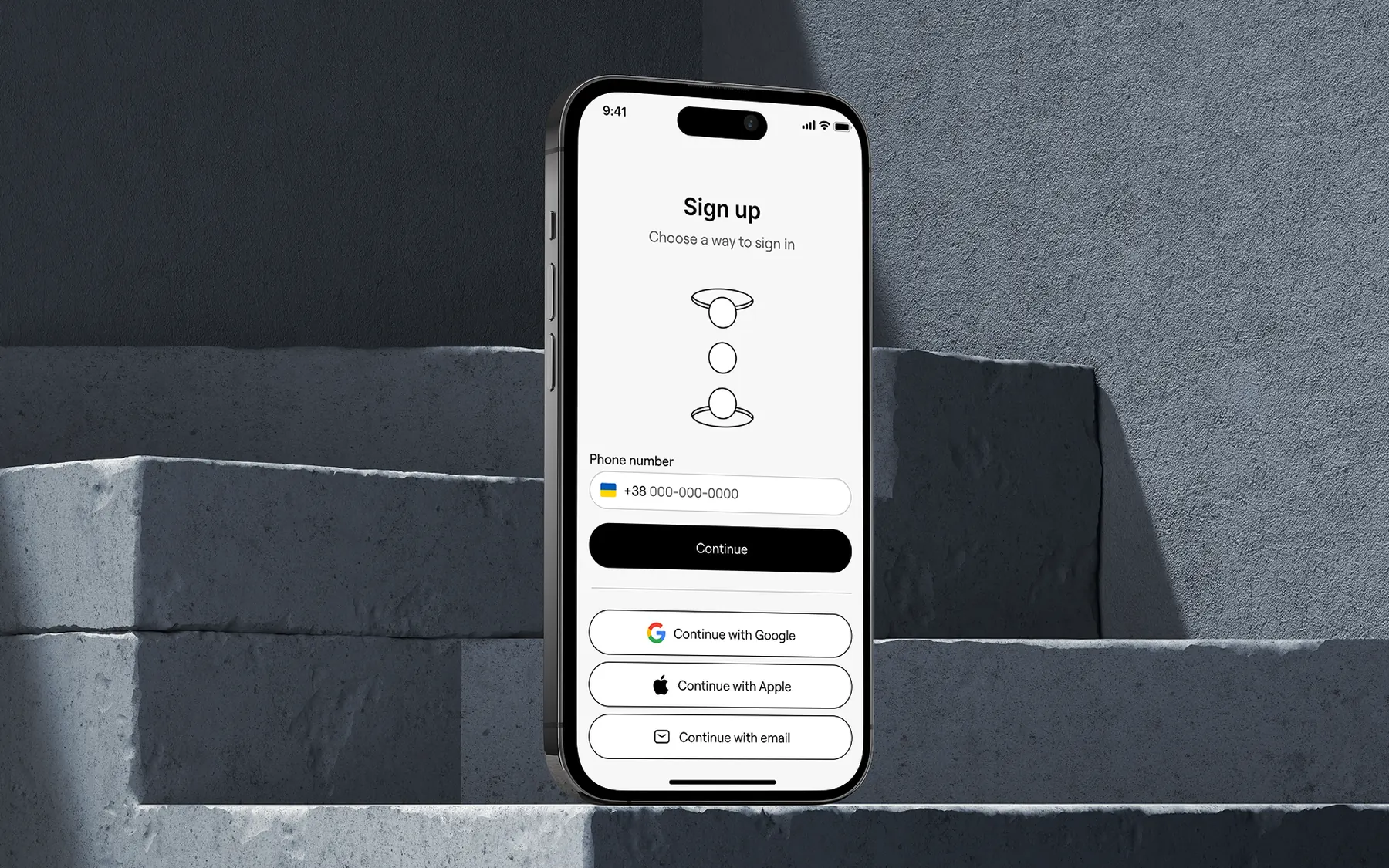 ASI — signing up with a phone number or a social account